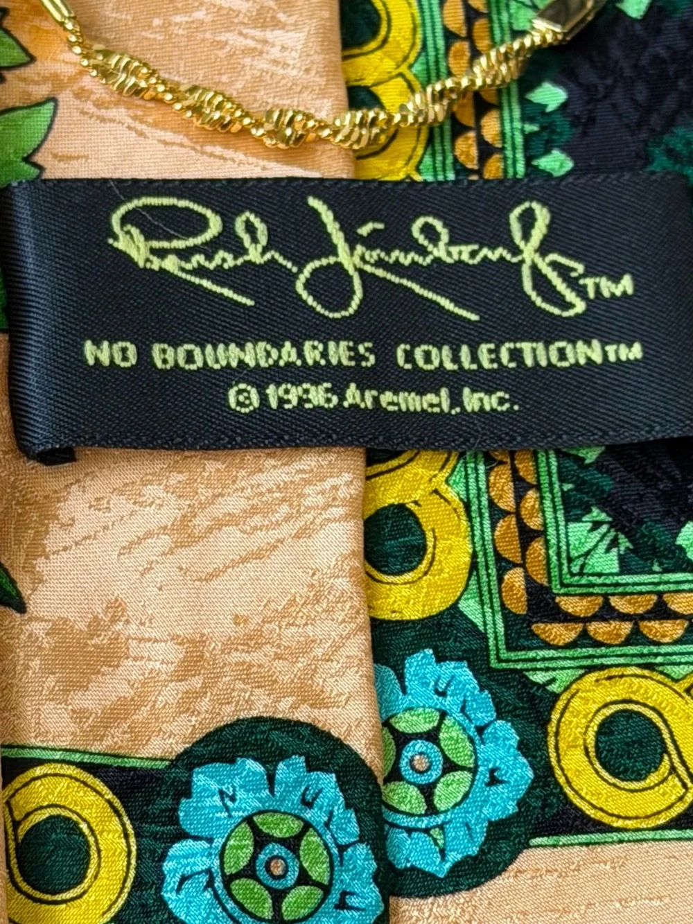 Rush Limbaugh Patchwork Melon Silk Tie
